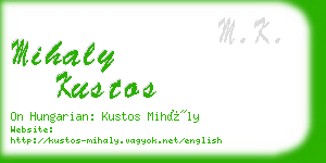 mihaly kustos business card
